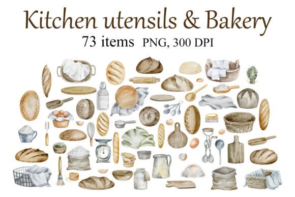 Download Kitchen Utensils &amp; Bakery Clipart, PNG - Bakery clipart Collection