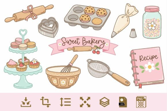 Download Sweet Bakery Clipart PNG &amp; SVG Bundle - Premium Resources