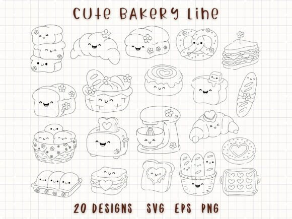Download Bakery Clipart SVG Hand Drawn Bread - Premium Bundle