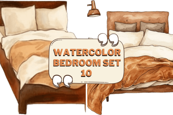 Download Watercolor Bedroom Furniture Clipart 10 - Bedroom furniture Collection