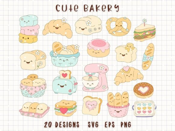 Download Bakery Clipart Bundle Cute Bread Svg - Premium Bundle