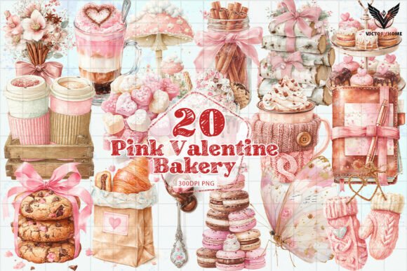 Download Pink Valentine Bakery Clipart PNG - Bakery clipart Collection