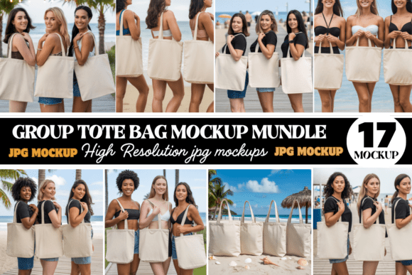 Download Canvas Tote Bag Mockup Bundle - Canvas Collection