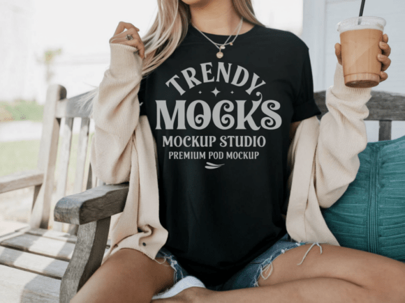 Download Bella Canvas 3001 Black T-Shirt Mockup - Canvas Collection