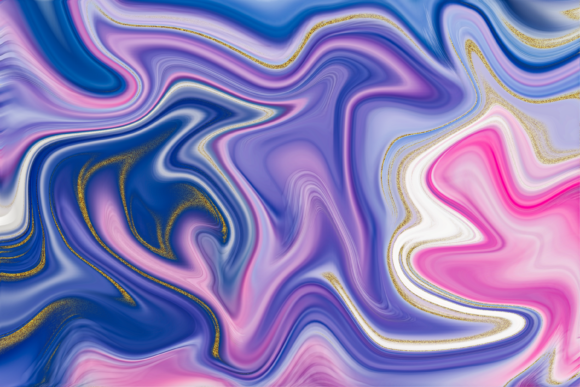 Download Panoramic Marbling Gold Ink Texture - Panoramic Collection