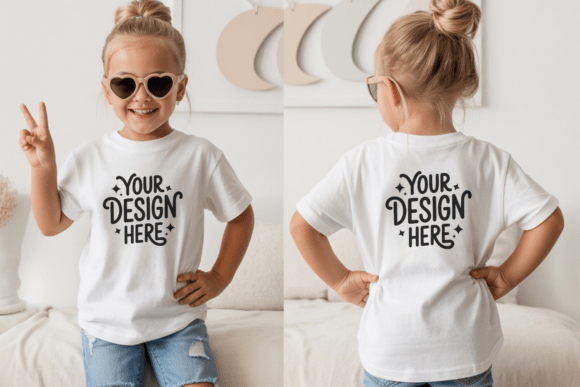 Download Bella Canvas 3001Y Front &amp; Back Mockup 1 - Canvas Collection