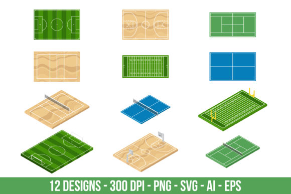 Download Sport Fields Clipart Set - Fields Collection