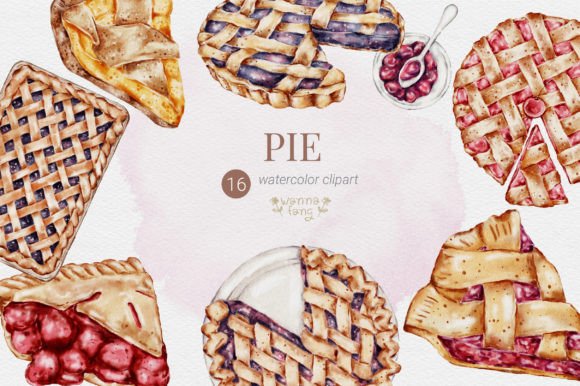 Download Pie Watercolor Clipart, Bakery Clipart - Premium Resources